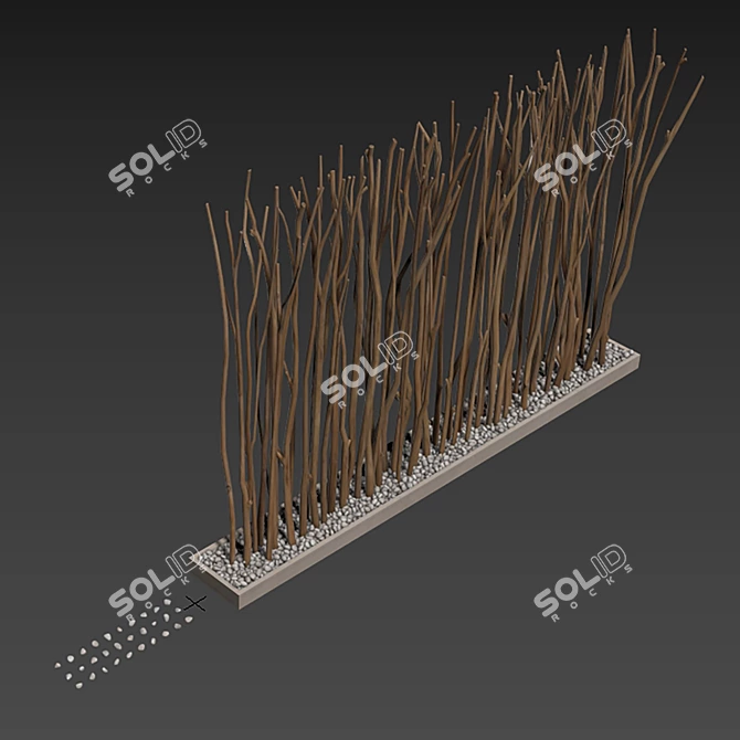 Geometric Branch Decor Model 3D model image 5