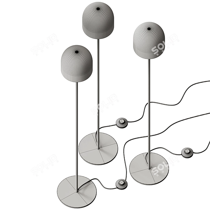 Iron Rio Floor Lamp Cascade 3D model image 5