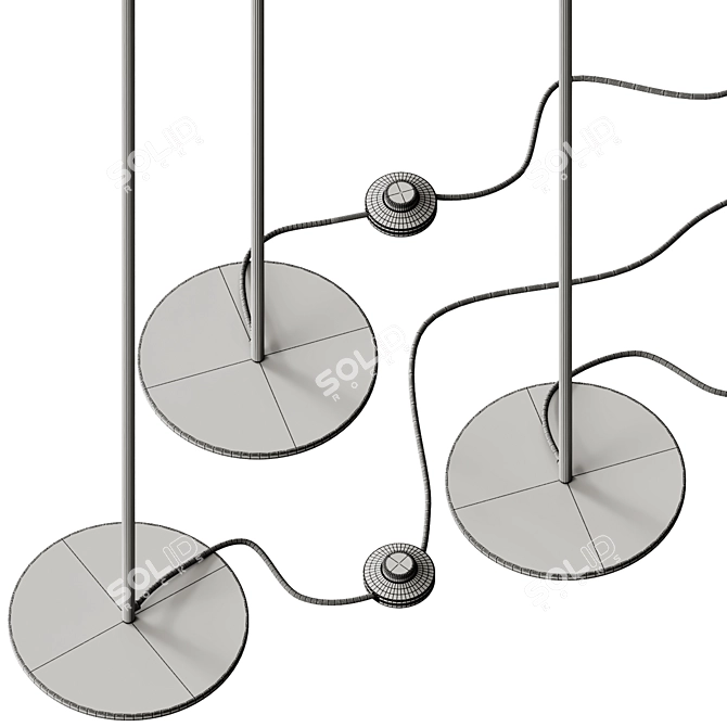 Iron Rio Floor Lamp Cascade 3D model image 6