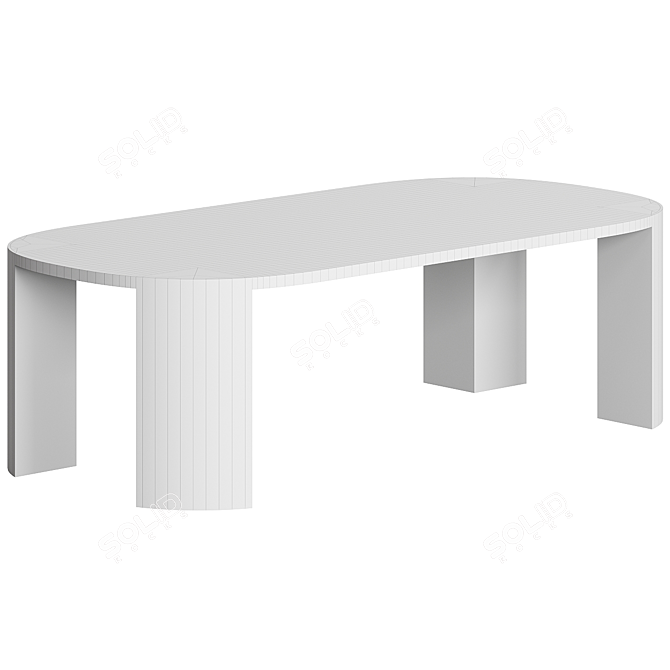 Carly Cushnie Oval Marble Coffee Table 3D model image 5