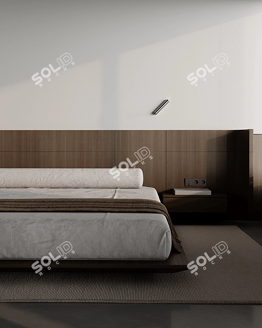 Minimalist Steel Desk Lamp 3D model image 4