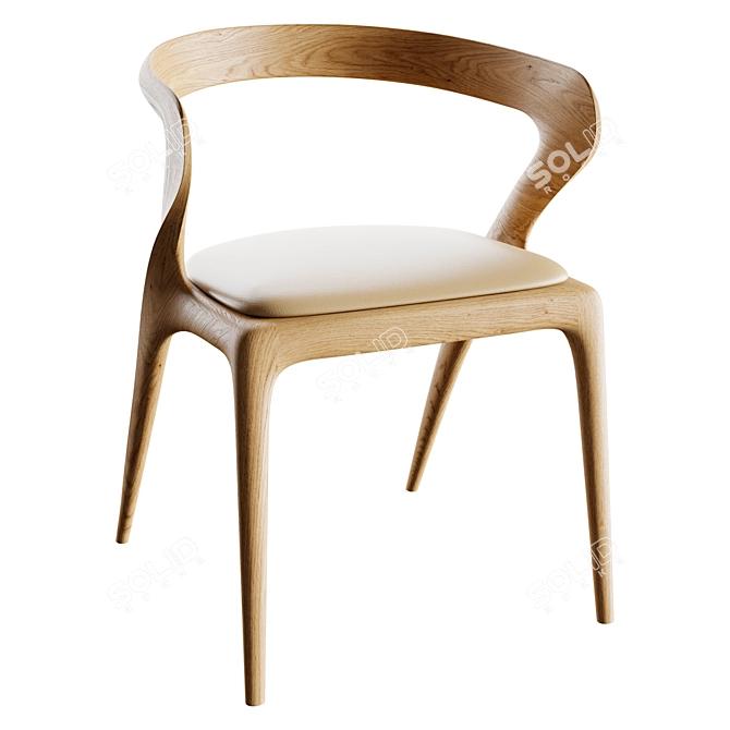 Modern Chic Agrippa Chair 3D model image 1