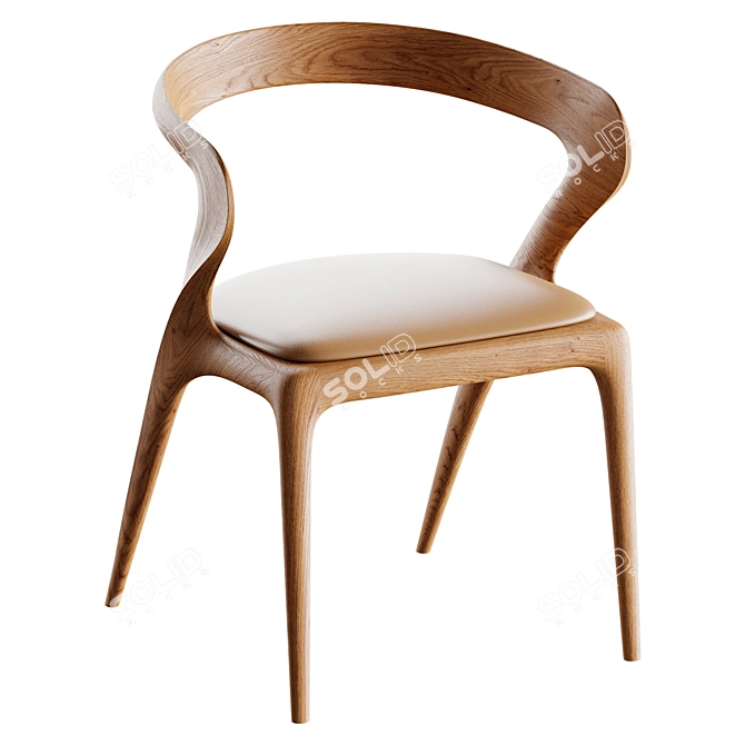 Modern Chic Agrippa Chair 3D model image 2