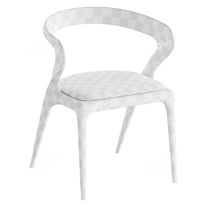 Modern Chic Agrippa Chair 3D model image 4