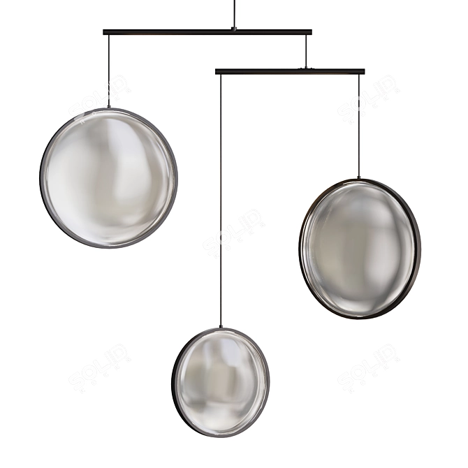 Modern Industrial Pendant Lighting 3D model image 1