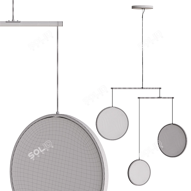 Modern Industrial Pendant Lighting 3D model image 4