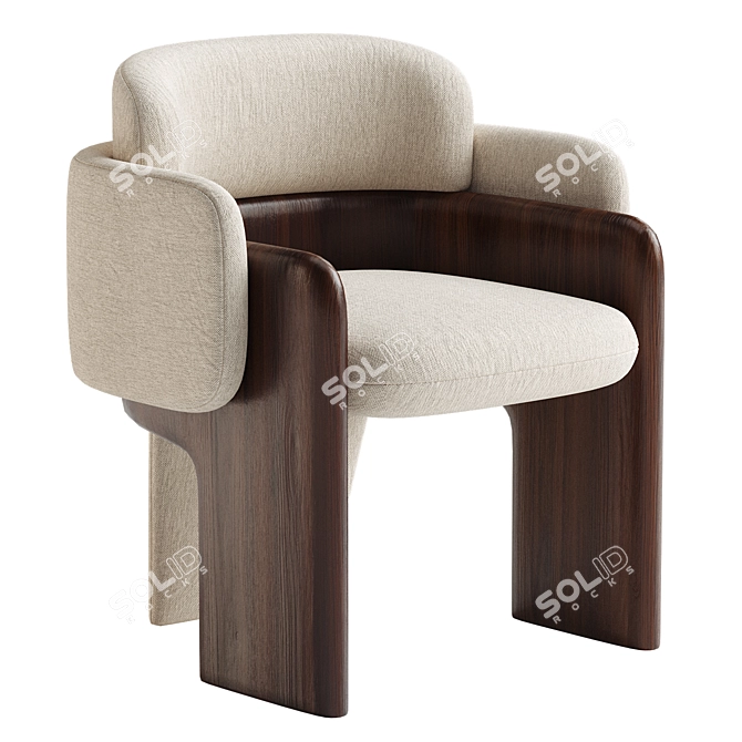 Sleek Quartet Chair Design 3D model image 2