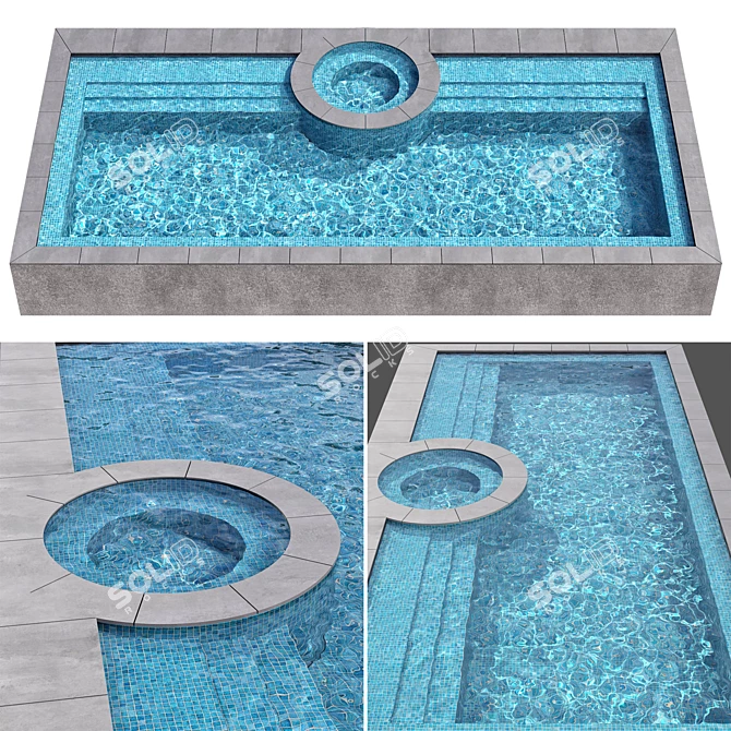 Pool No112: Visualization-Ready 3D Model 3D model image 3