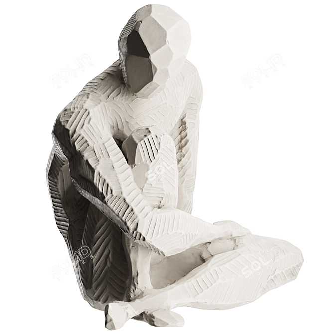 Modern Abstract Human Sculpture 3D model image 1