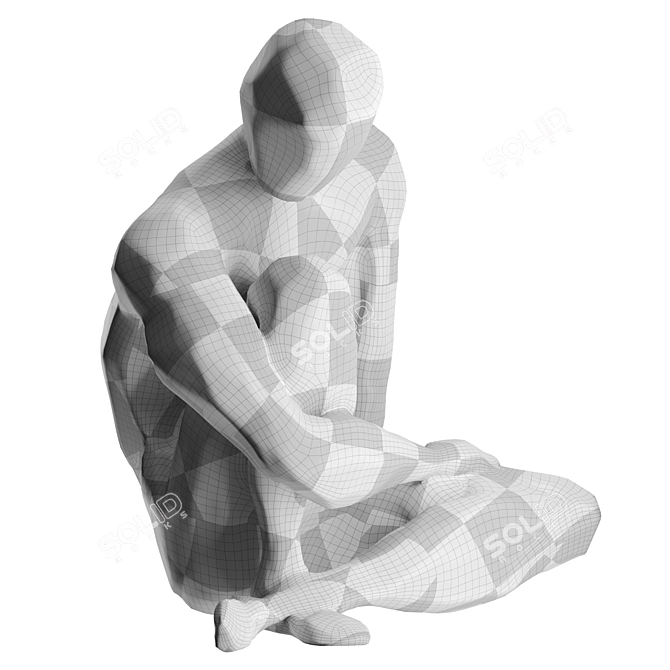 Modern Abstract Human Sculpture 3D model image 7