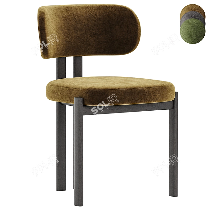 Modern Bay Chair 3D Model 3D model image 1