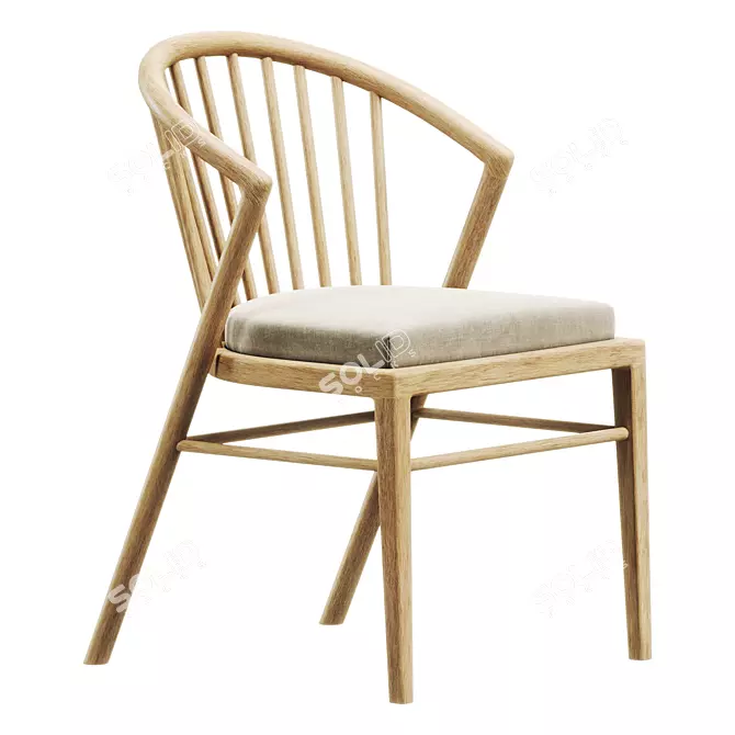 Elegant Vernacca Chair Model 3D model image 3