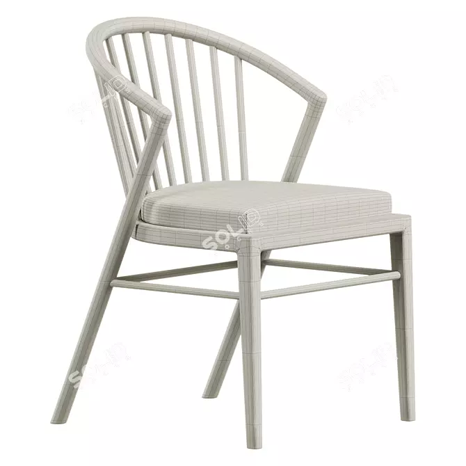 Elegant Vernacca Chair Model 3D model image 4