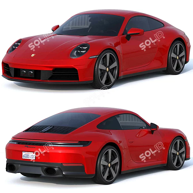 Porsche 911 Carrera GTS Hybrid 3D model image 1