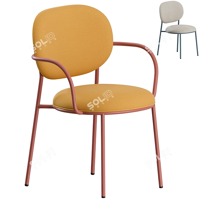 Pedrali Stiel Chairs Set Of 4 3D model image 5