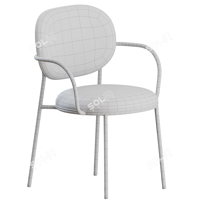 Pedrali Stiel Chairs Set Of 4 3D model image 4