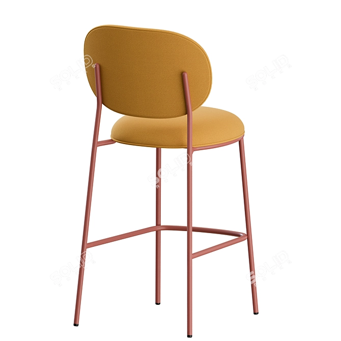 Stylish Stiel Counter Stool Sleek 3D model image 7