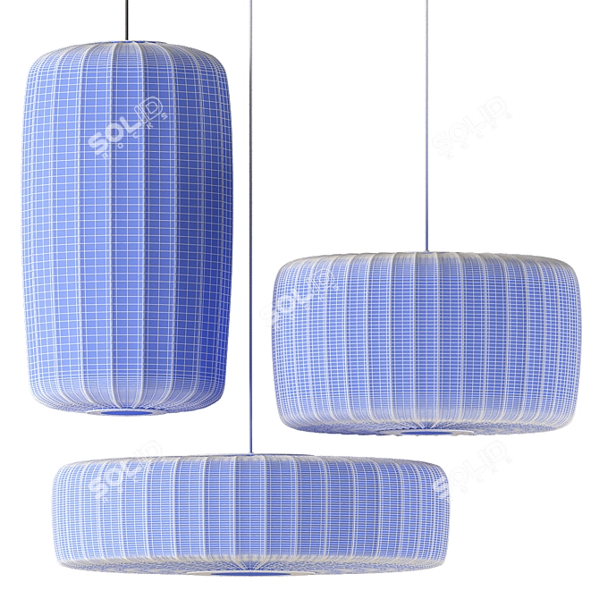 Modern LED Pendant Lighting Fixture 3D model image 2