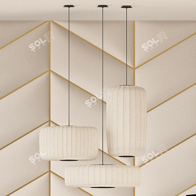 Modern LED Pendant Lighting Fixture 3D model image 4