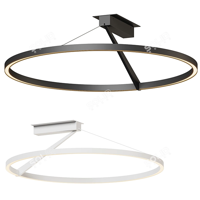 Modern Scandinavian-inspired Roda Chandelier 3D model image 1