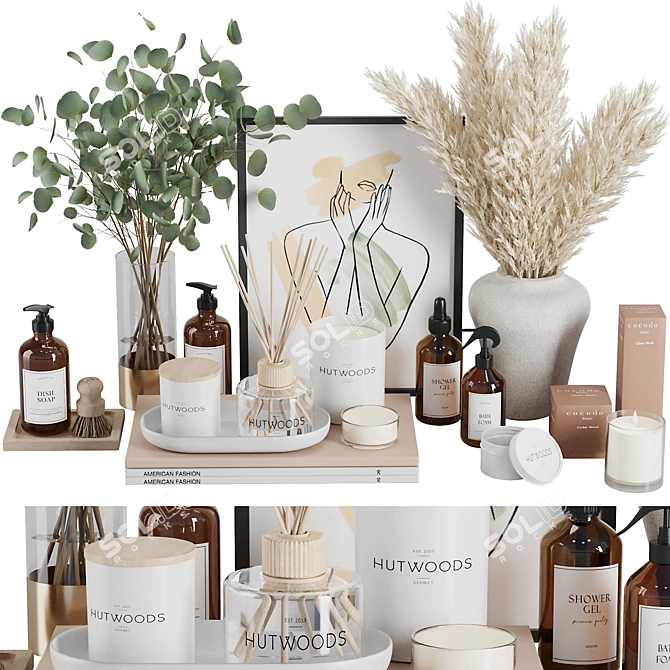 Modern Bathroom SetV27 Accessories 3D model image 1