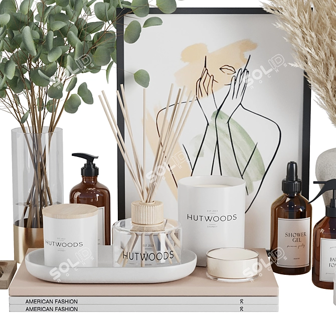 Modern Bathroom SetV27 Accessories 3D model image 3