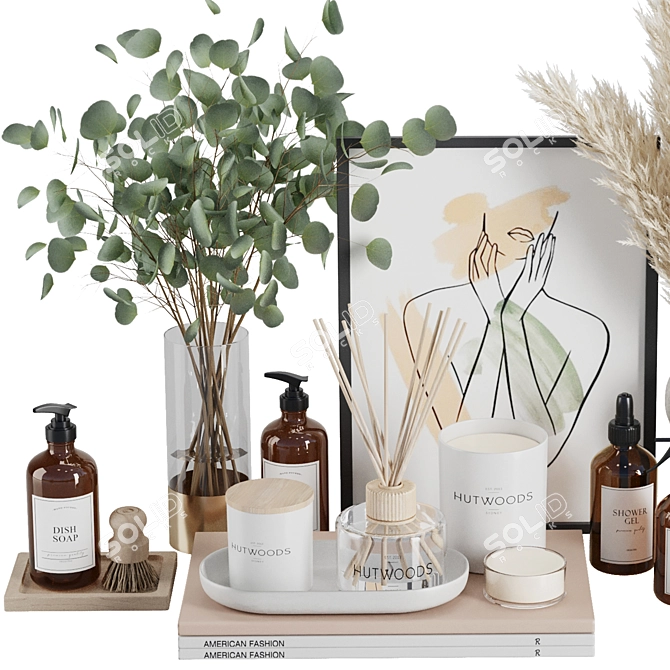 Modern Bathroom SetV27 Accessories 3D model image 4