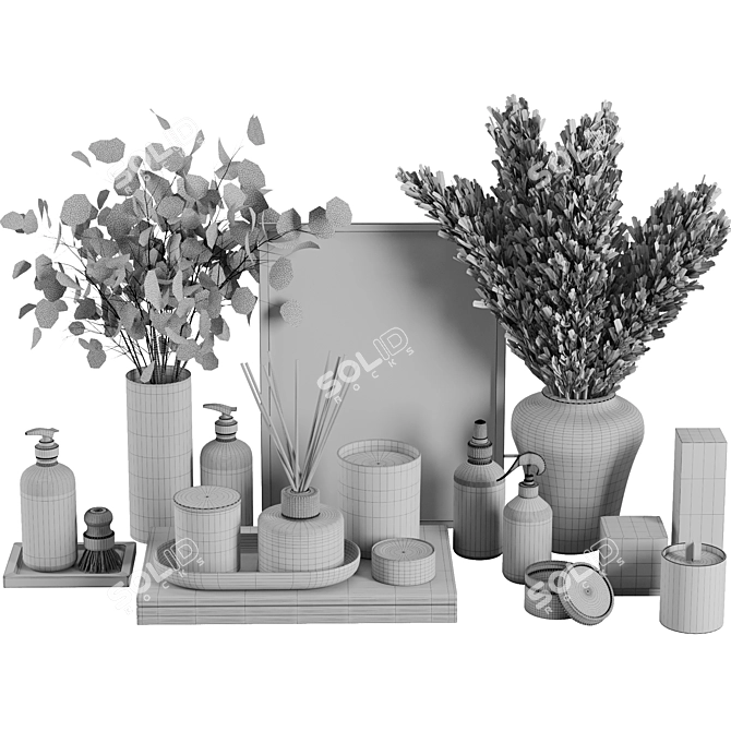 Modern Bathroom SetV27 Accessories 3D model image 5