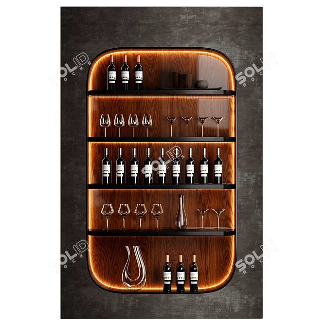 Modern Wine Rack Storage Solution 3D model image 1