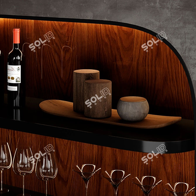 Modern Wine Rack Storage Solution 3D model image 4