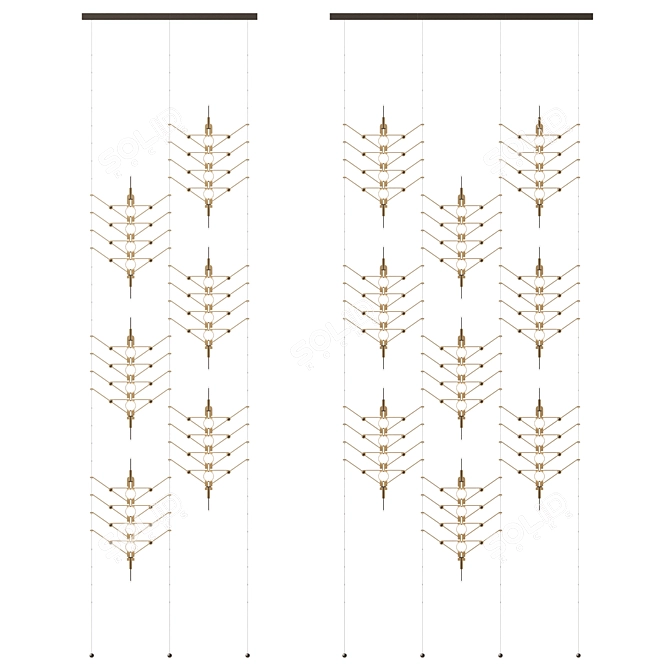 Modern Modular VVV 6-9 Shelf 3D model image 2