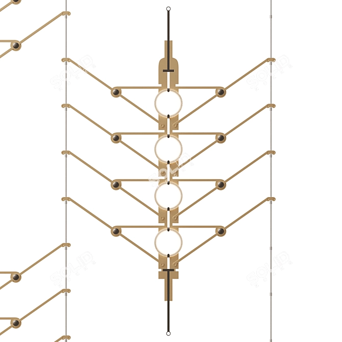 Modern Modular VVV 6-9 Shelf 3D model image 4