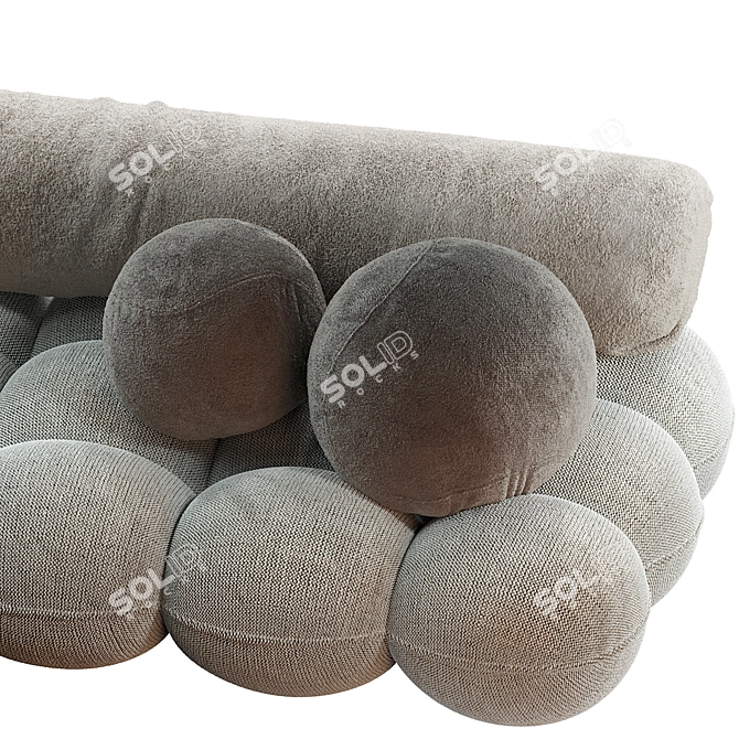 Modular Fabric Pillow Seat 3D model image 4