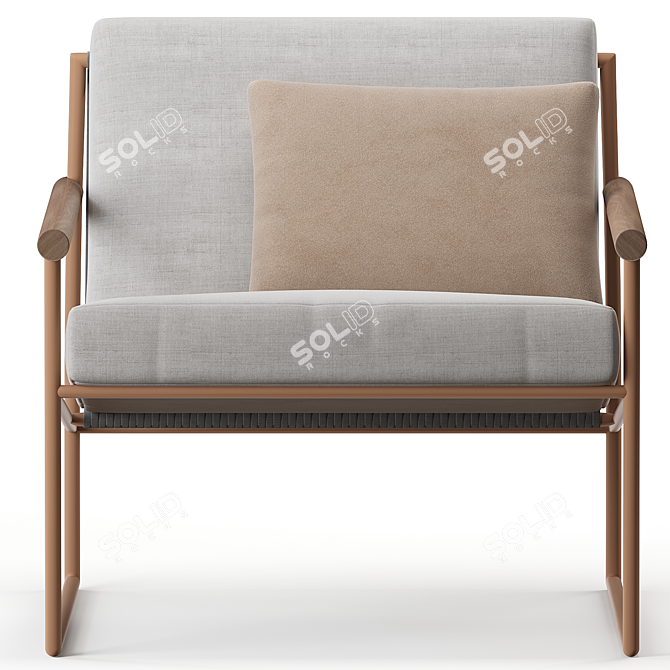 Contemporary Pipe Armchair Design 3D model image 2