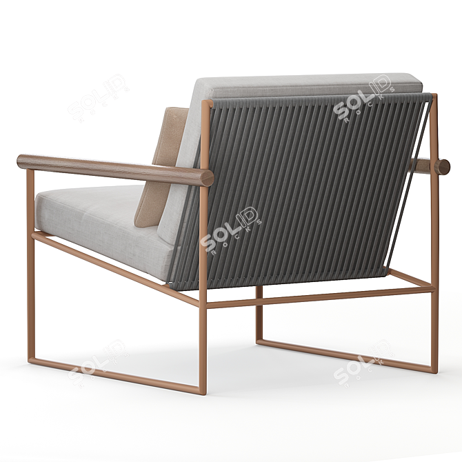 Contemporary Pipe Armchair Design 3D model image 3