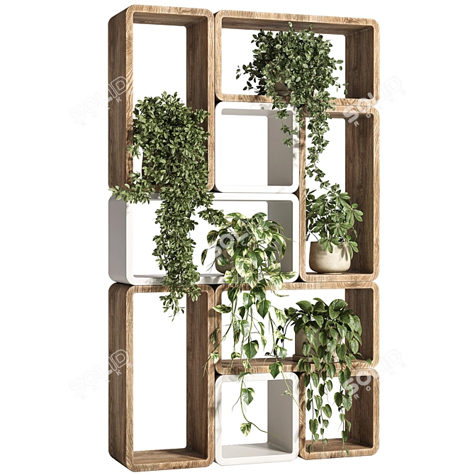 Modern Indoor Plant Stand 3D 3D model image 2