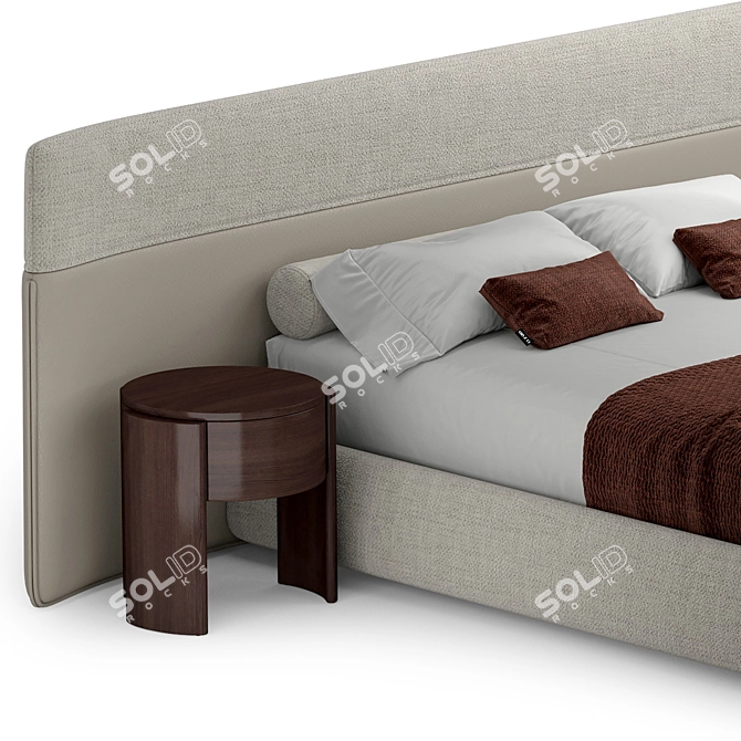 Luxury Bed by Luzaro 3D model image 4