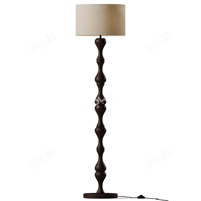 Rustic Elegance Laredo Floor Lamp 3D model image 2