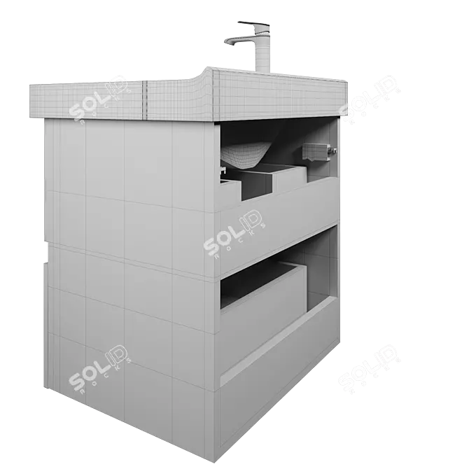  SanStar Infinity Vanity Set 3D model image 1