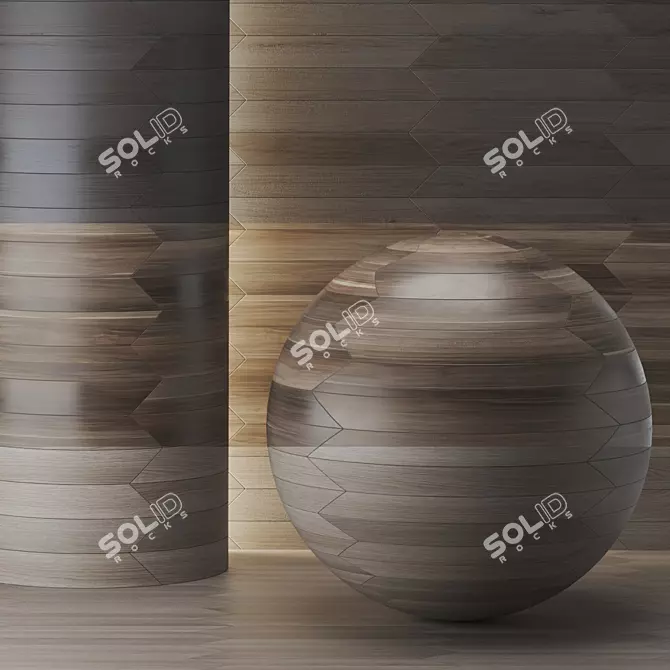  French Oak Parquet Floor 3D model image 1