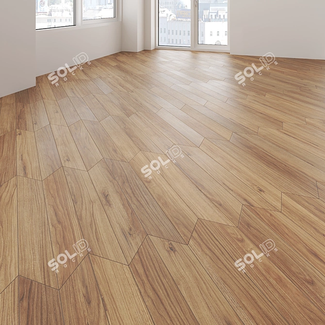  French Oak Parquet Floor 3D model image 4