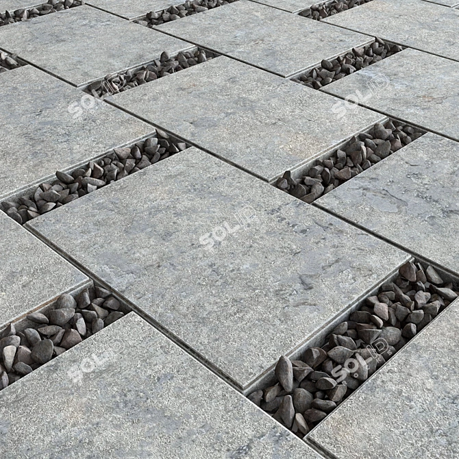 Title: Polygonal Stone Decor N62 3D model image 2