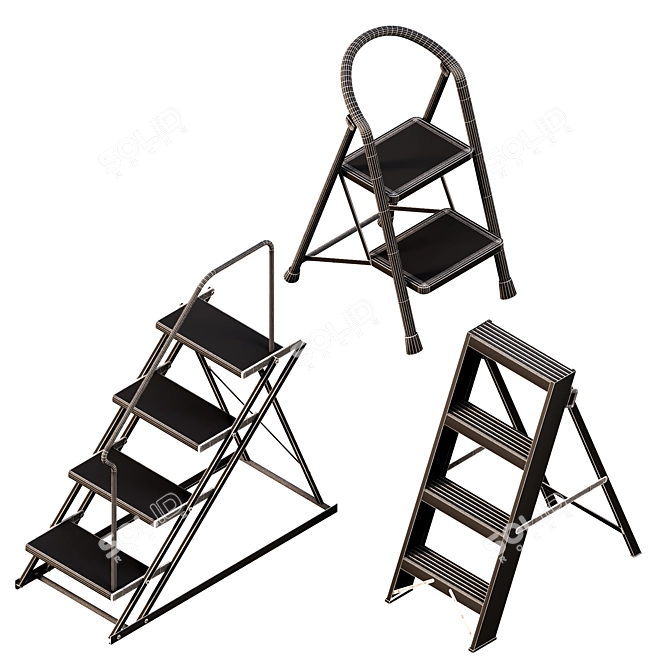 Professional 3D Ladders Asset 3D model image 5