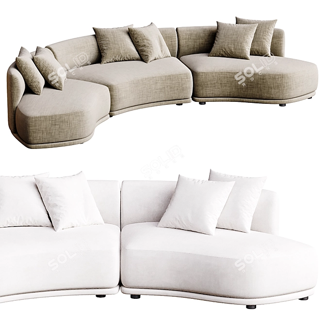 Modern Elegance: Olivia Sofa 2017 3D model image 4