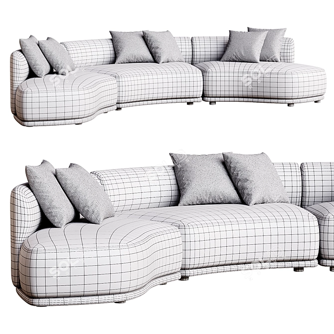 Modern Elegance: Olivia Sofa 2017 3D model image 6