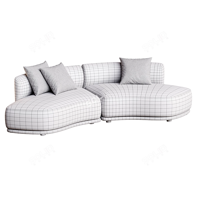 Modern Chic Olivia Sofa Design 3D model image 4