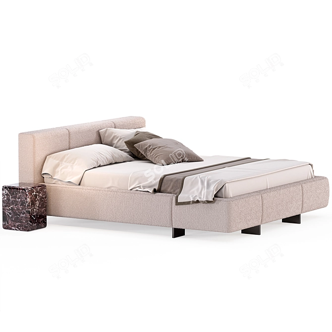 Minotti Yves-bed Series: Luxurious Kingsize Bed 3D model image 6