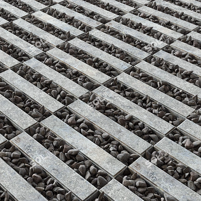 Polygon Stone Decor Set 3D model image 1