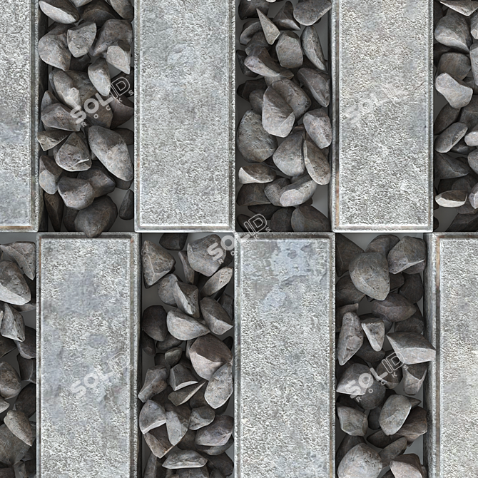 Polygon Stone Decor Set 3D model image 4