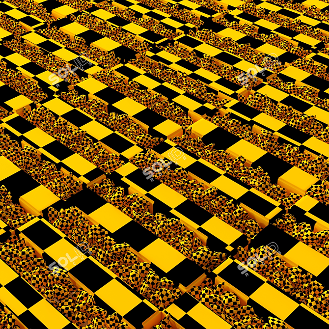 Polygon Stone Decor Set 3D model image 7